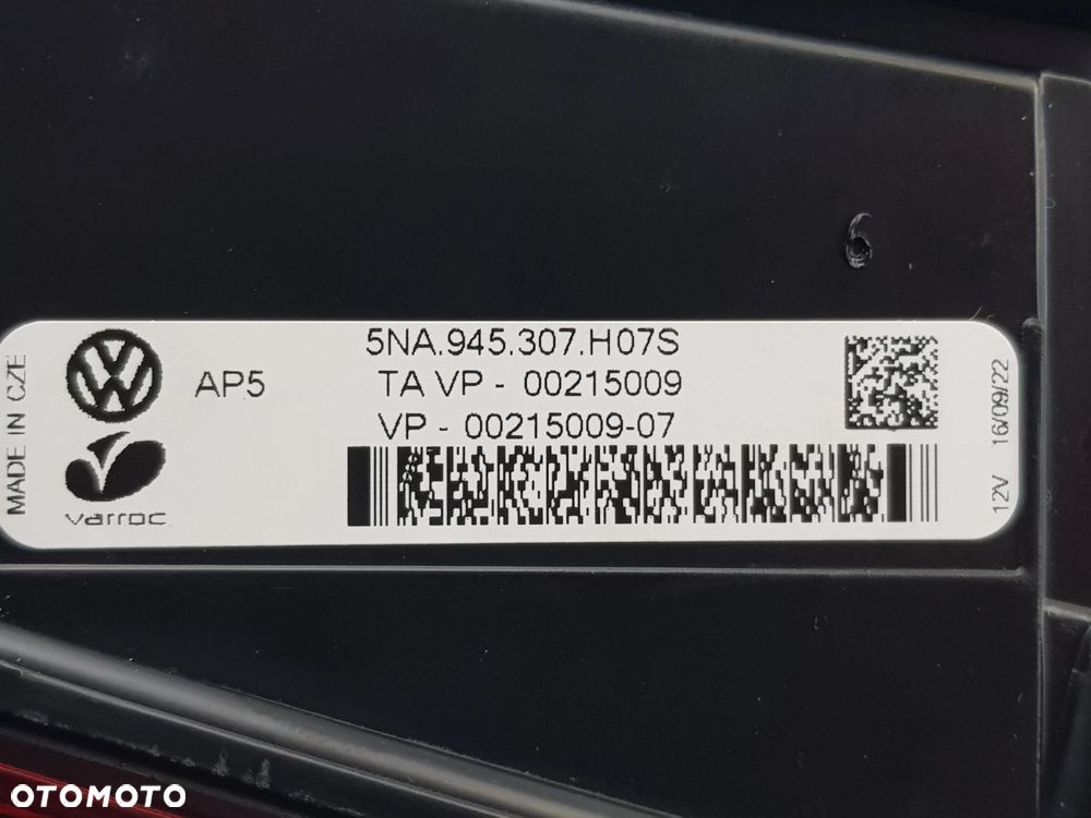 NOWA ORYGINALNA Lampa Lewy Tył IQ LIGHT Volkswagen Tiguan II 5NA945307 - 8