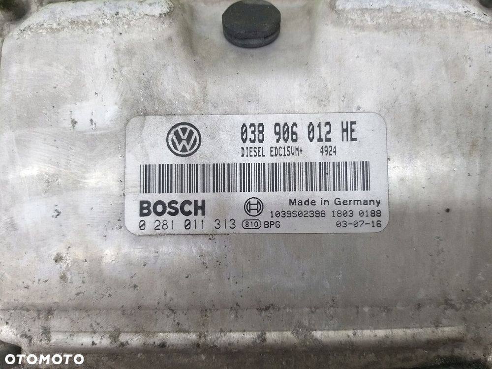 Komputer sterownik silnika Seat Leon I 1999-2005 1,9 TDI 038906012HE - 3