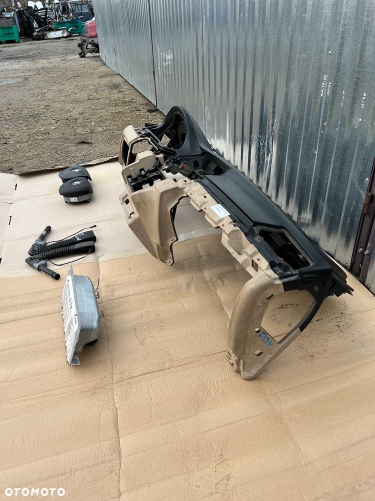 BMW 5 F10 F11 DESKA ROZDZIELCZA KOKPIT KONSOLA ARIBAG NAPINACZE ORYGINAŁ KOMPLET - 3