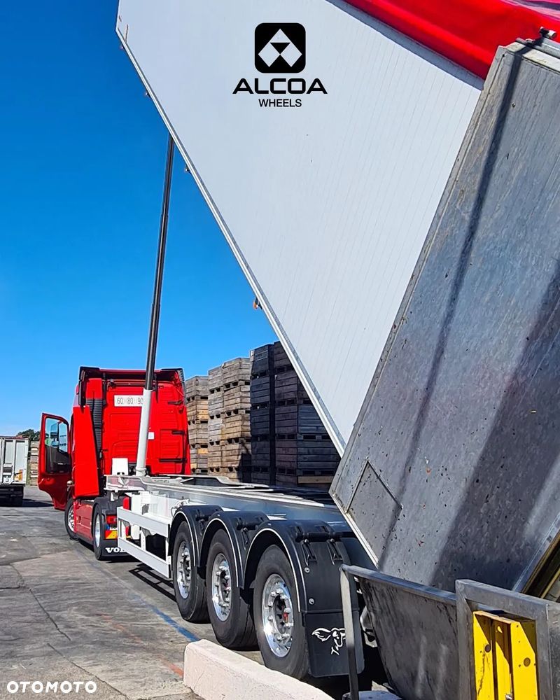 NACZEPA / ORYGINALNE FELGI ALCOA + KAPSELKI GRATIS / ET120 / 22,5 x 11,75 / Dura-Bright /DOSTAWA GRATIS - 6