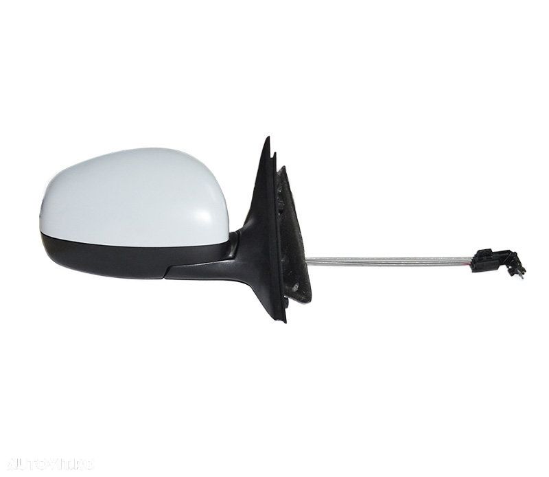 Oglinda exterioara Skoda Fabia 2 (5J) 2007-2015, partea dreapta , reglare manuala , geam cromata convexa, carcasa grunduita, 5J0857508D - 1