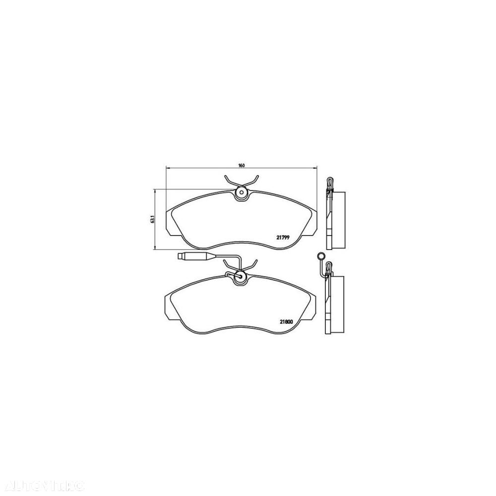 Placute frana fata Citroen Jumper Bus (230p), 02.1994-04.2002, marca SRLine S70-0293 - 1