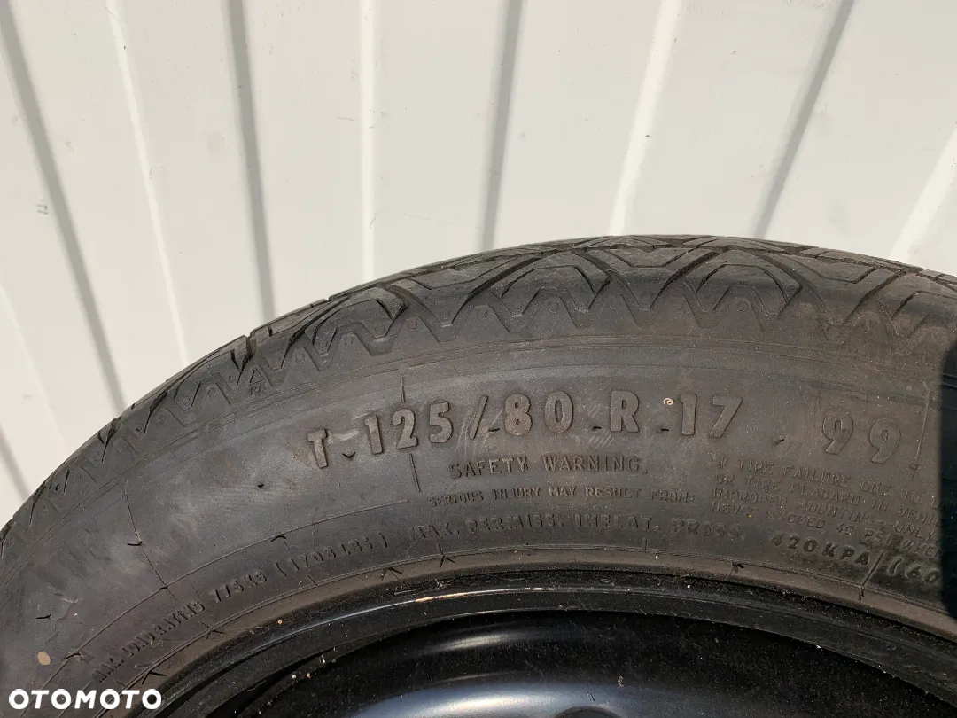 Koło zapasowe dojazdowe dojazdówka Volvo S80 II V70 17 cali 5x108 oryginał - 4