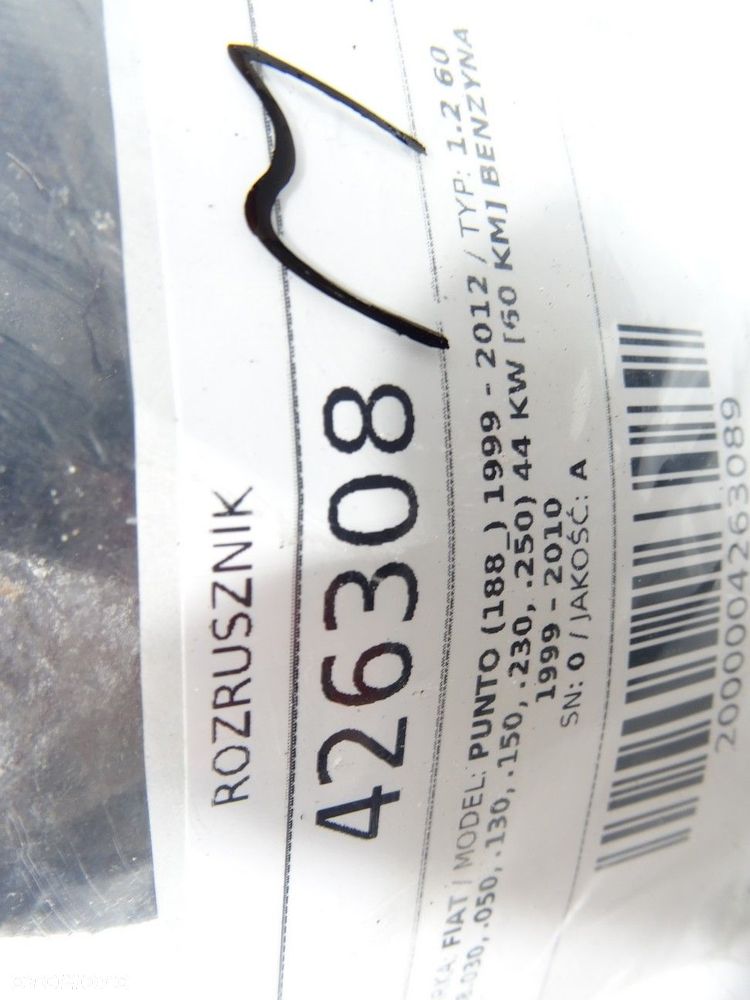 ROZRUSZNIK - 52.00 PLN - FIAT PUNTO (188_) 1999 - 2012 1.2 60 (188.030, .050, .130, .150, .230, - 5
