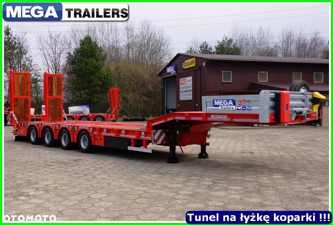 Mega Nisko podłoga 4 osie,  dł. 9,50 m, TUNEL na RAMIĘ KOPARKI !!! - 16