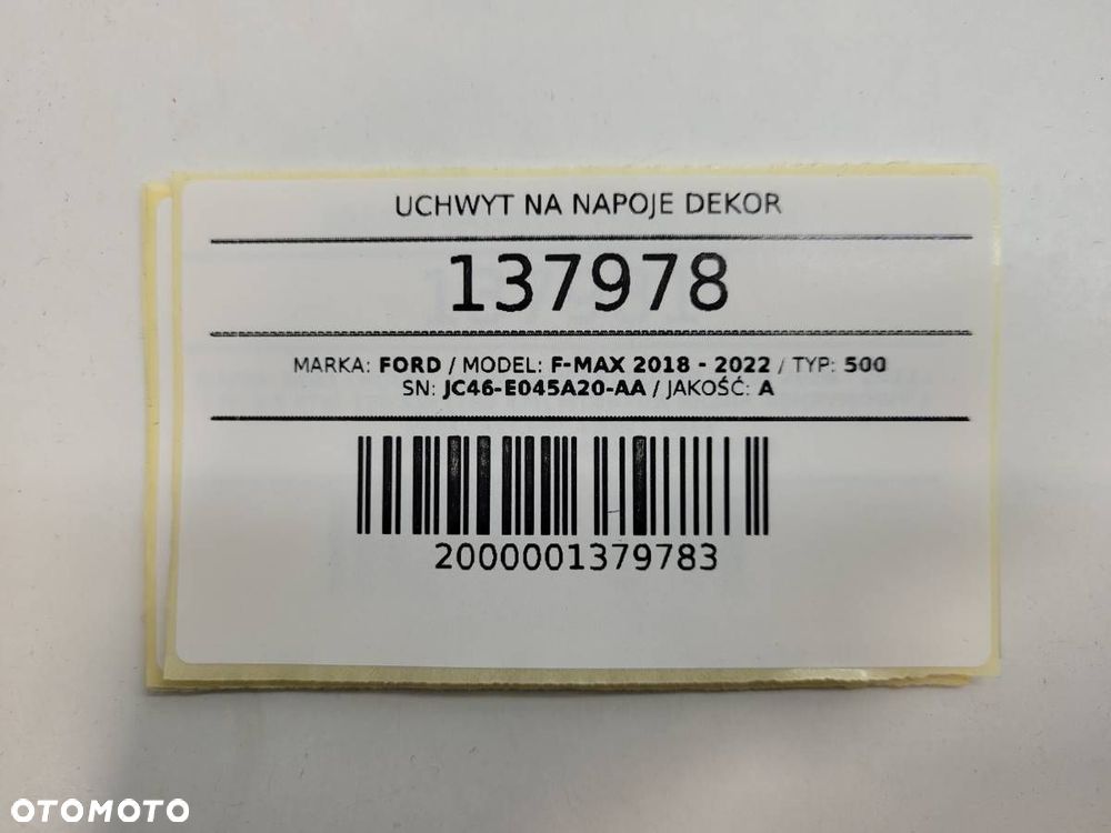 UCHWYT NA NAPOJE DEKOR OSŁONA ZAŚLEPKA DESKI FORD F-MAX 500 JC46-E045A20-AA - 9