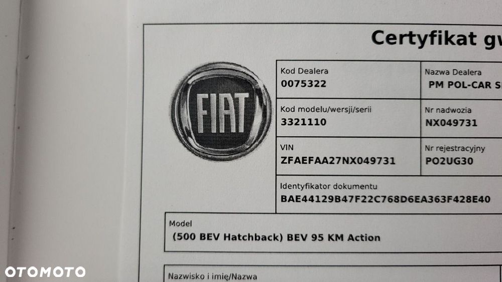 Fiat 500e 23,8kWh - 30