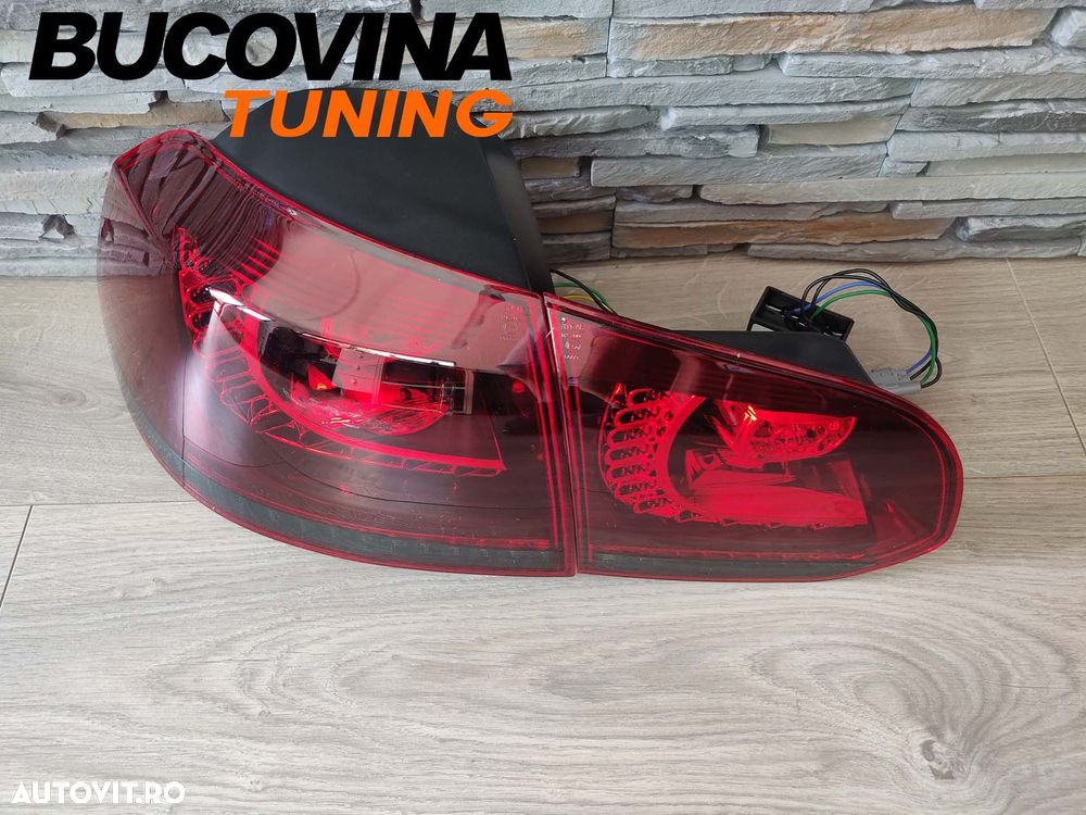 Stopuri Full LED compatibile cu VW Golf 6 VI R20 Smoke Design - 12