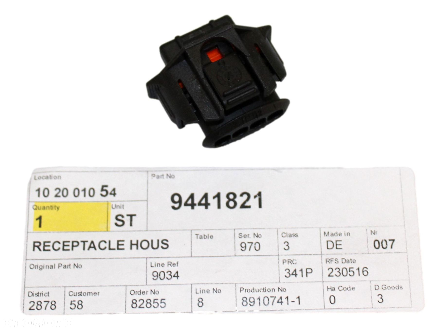 VOLVO S40 V50 S60 V60 V70 S80 XC60 kostka zlacze przeplywomierza 4 PIN OE - 3