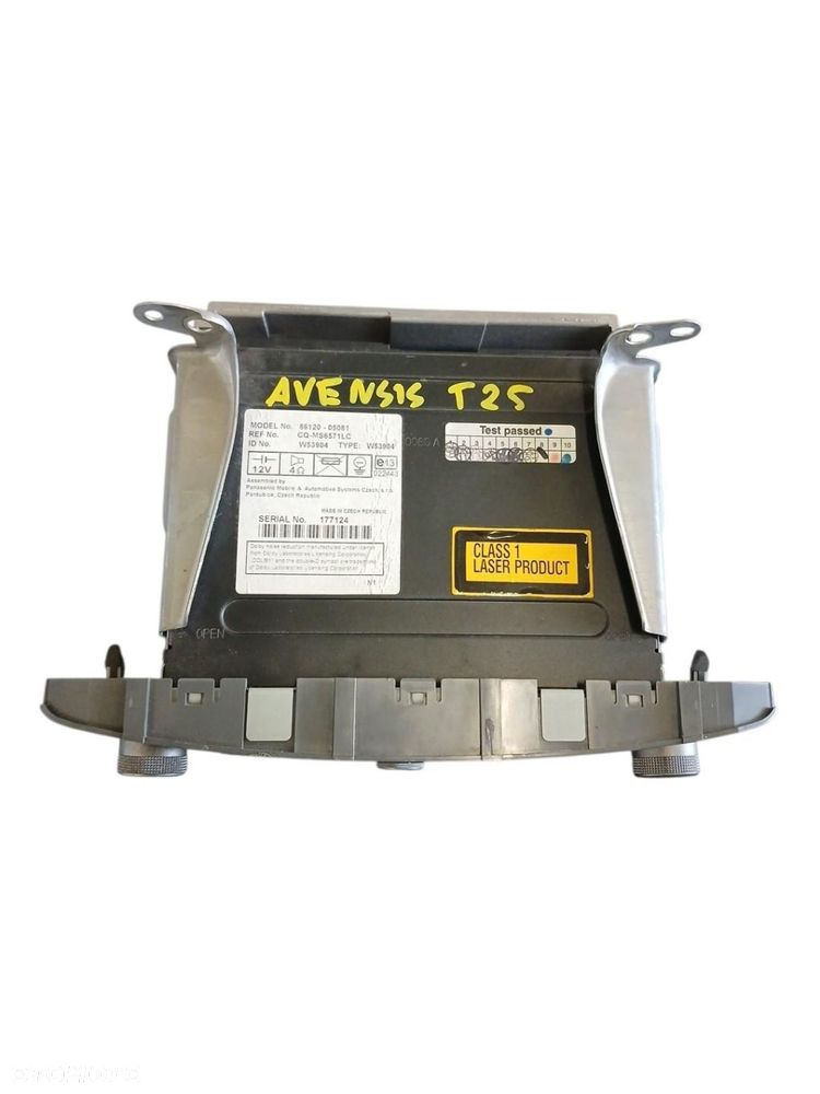 RADIO CD KASETA PANEL STEROWANIA KLIMATYZACJĄ AVENSIS T25 86120-05081 - 2