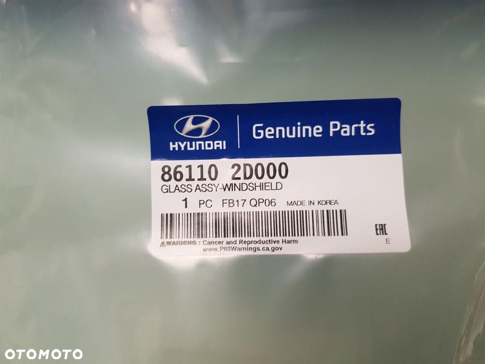 NOWA ORYGINALNA SZYBA PRZEDNIA CZOŁOWA HYUNDAI ELANTRA 2000-2006 861102D000 ZIELONA NIEBIESKI PASEK - 5