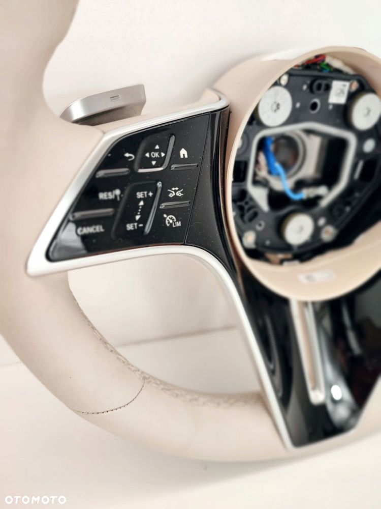 MERCEDES W213 W223 KIEROWNICA SKÓRA GRZANA ŁOPATKI - 6
