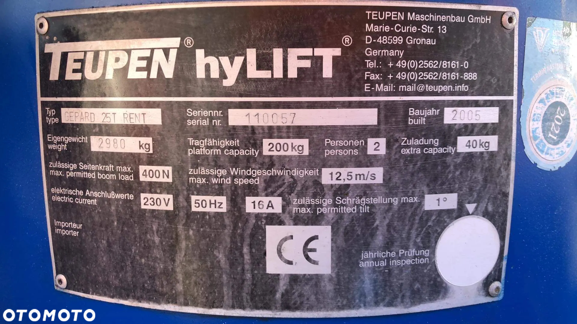 Inny TEUPEN GEPARD 25 T RENT - 8