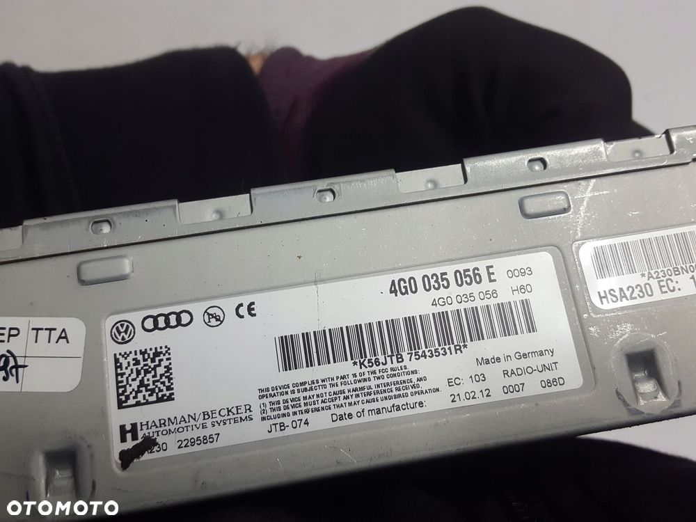 AUDI Q7 4L LIFT 09-15r TUNER RADIA NAWIGACJI 4G0035056E - 3