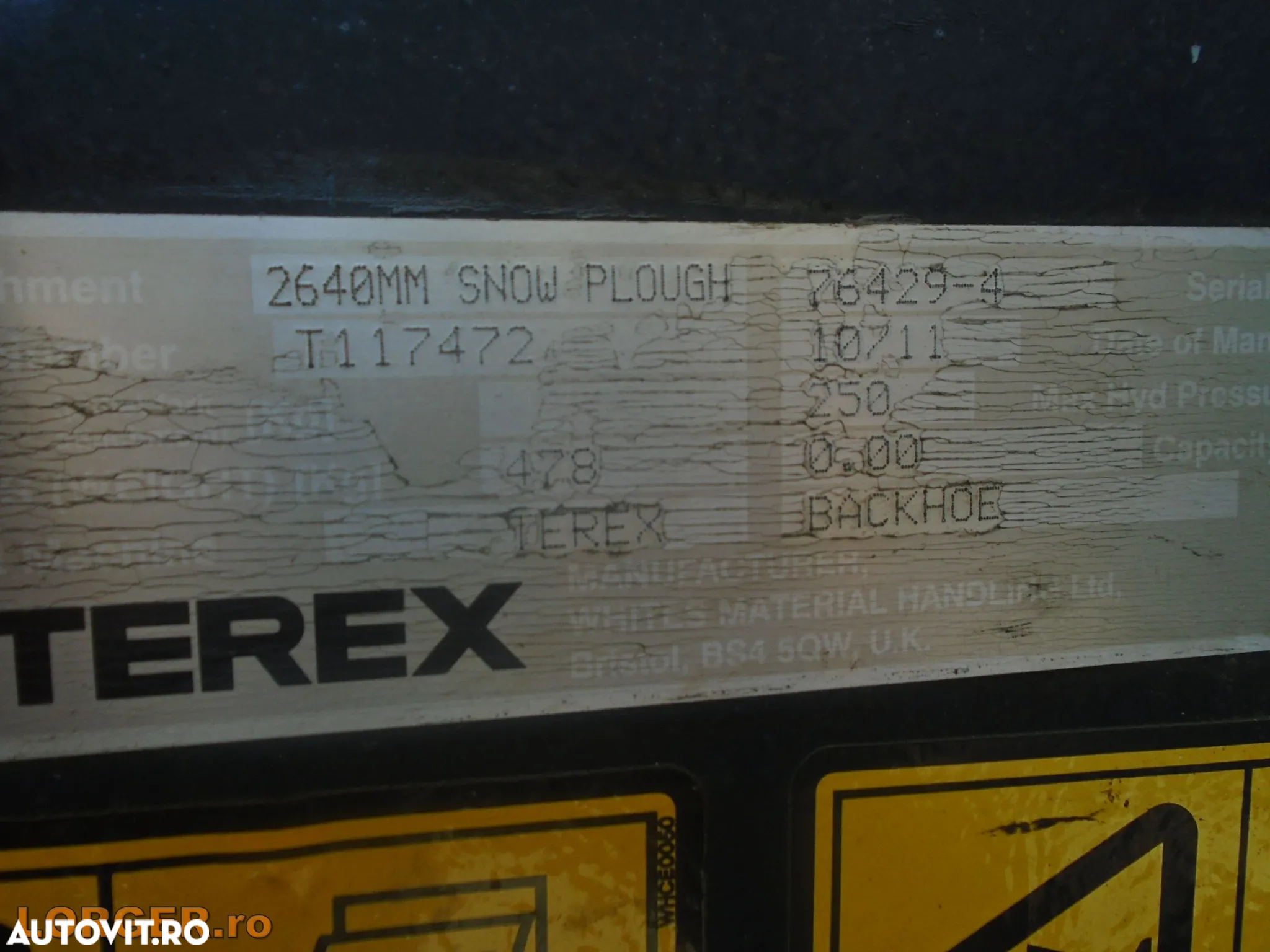 Terex Lama Hidraulica Noua Nefolosit 2640 mm - 10