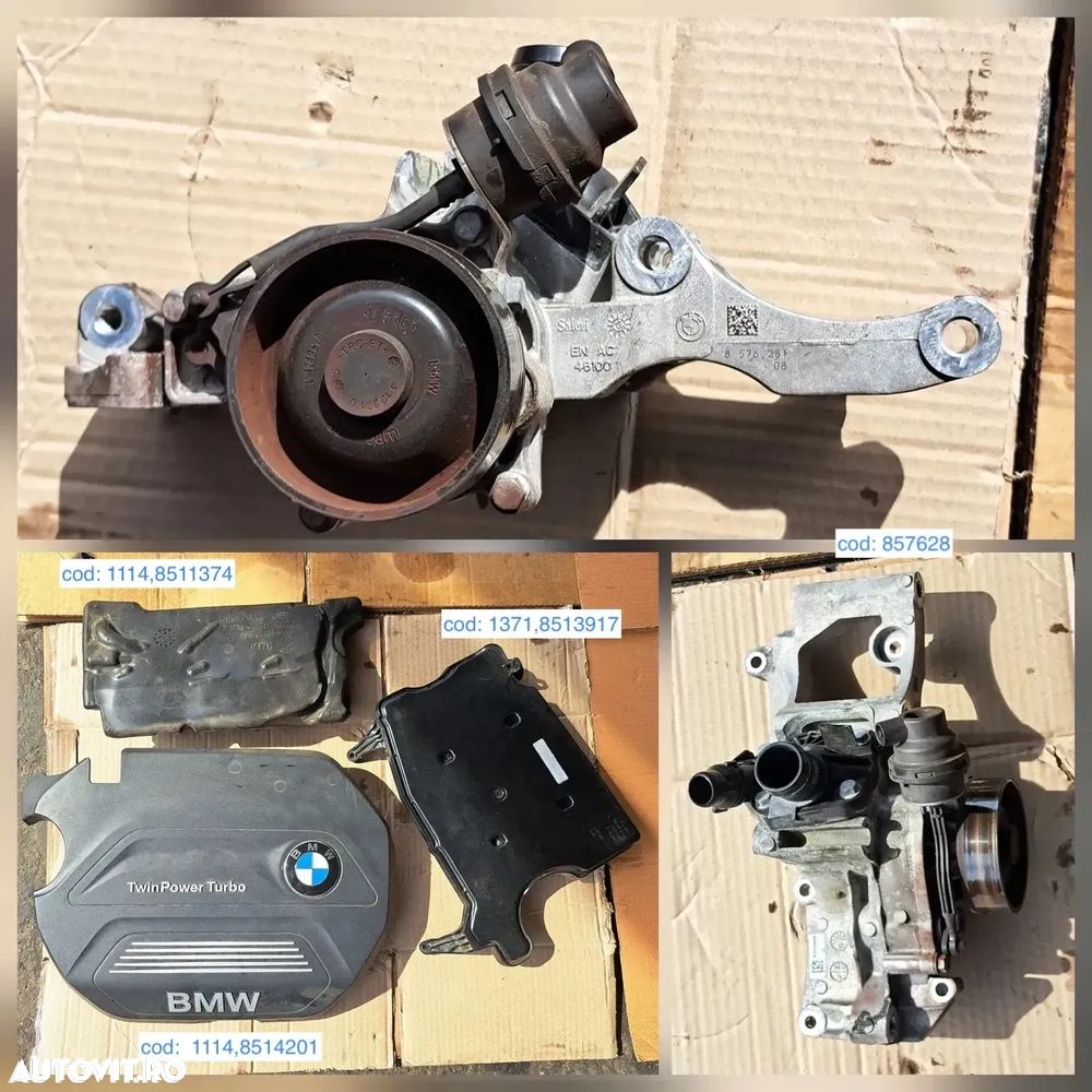 Anexe motor pompa apa capac motor galerie admisie furtune aer conducta lichid racire bmw 216 active tourer F45 B37 - 3