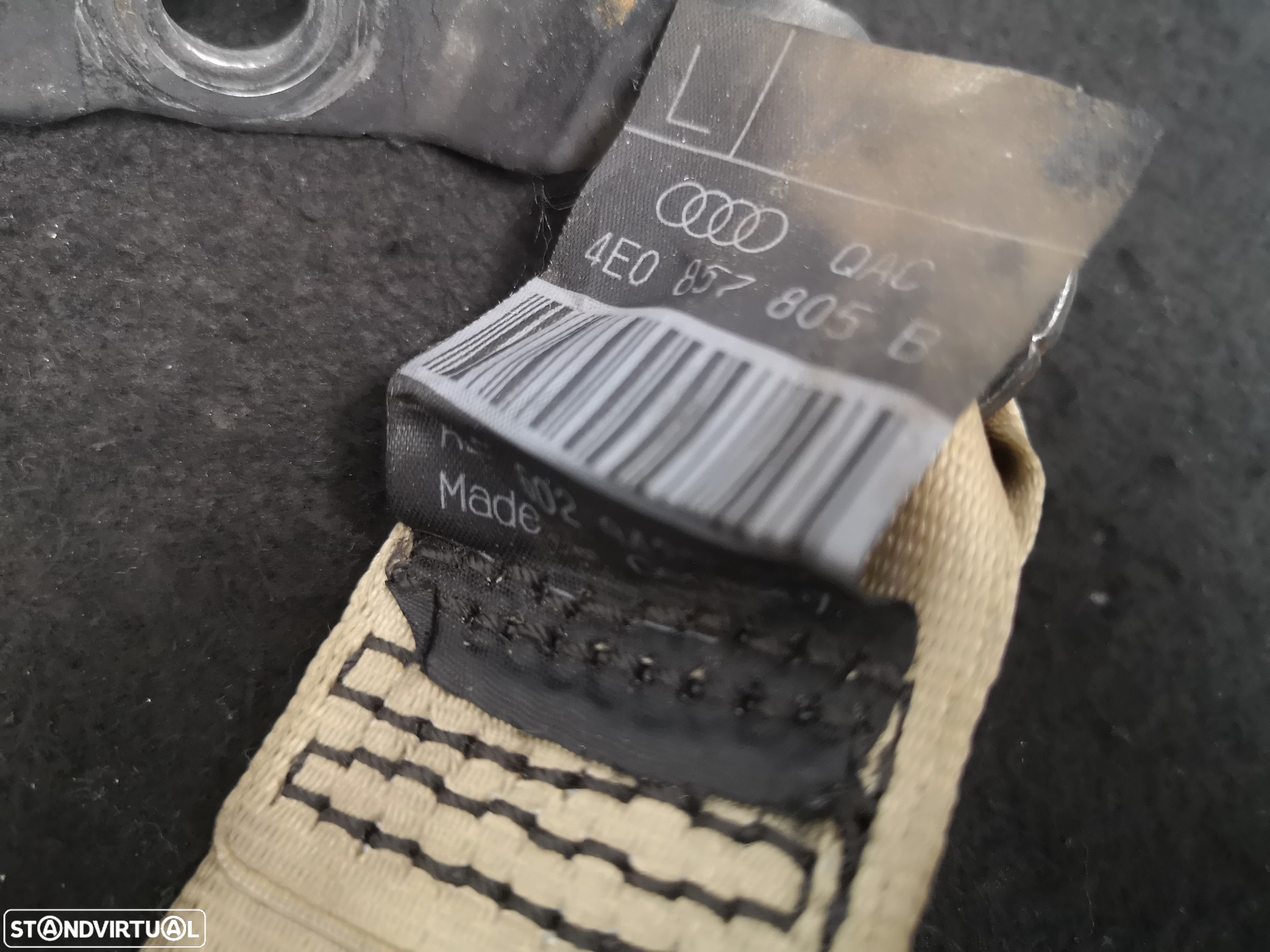 Cinto de Segurança traseira esquerda  Audi A8 d3 4e0 2003-2009 - 4