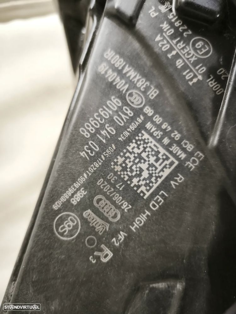 Farol direito completo Full Led matrix Audi A3 8Y - 8Y0941034 - 3