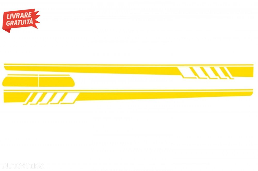 Set Stickere Capota/Plafon/Portbagaj si Laterale Galben Mat Mercedes C205 Coupe A2- livrare gratuita - 6