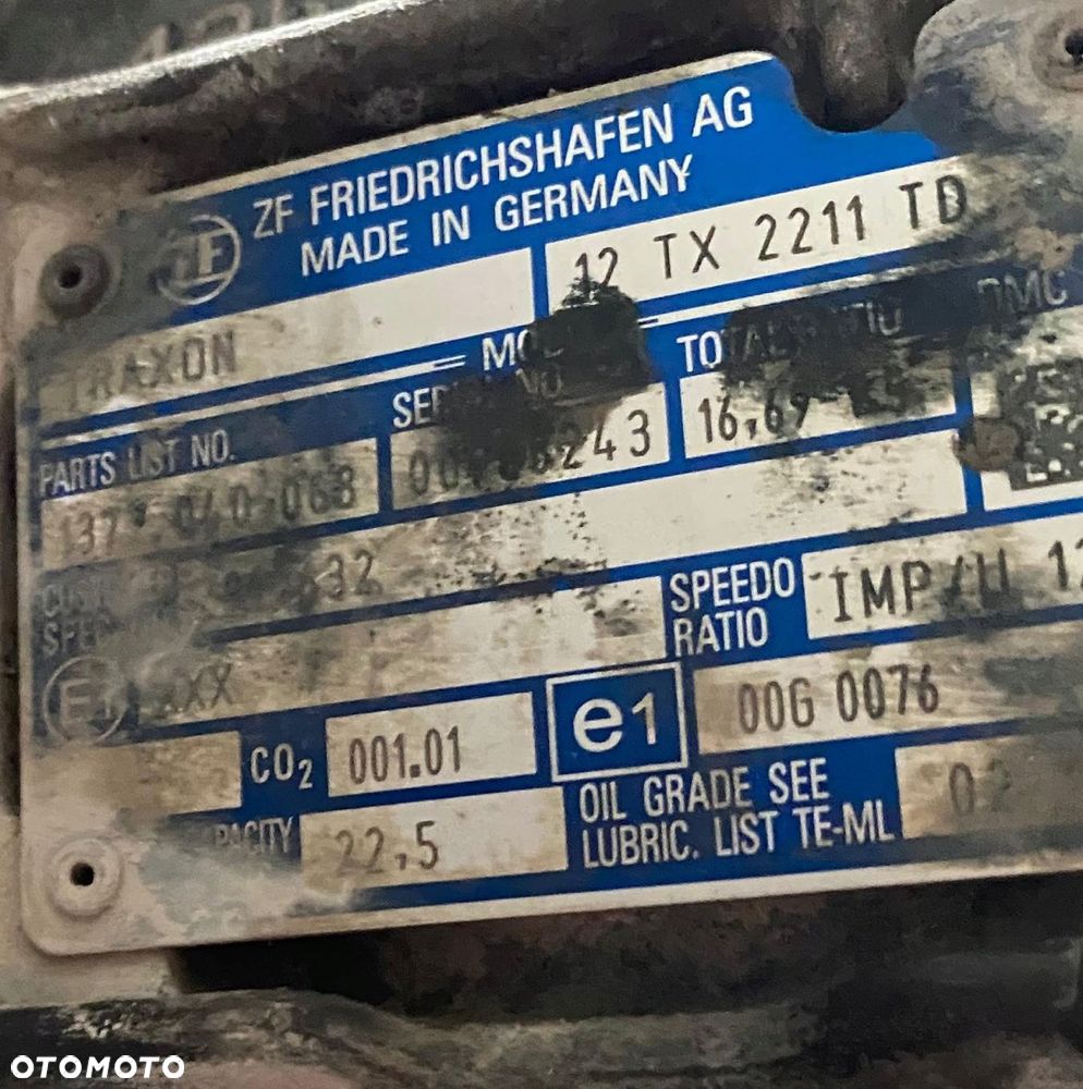 SKRZYNIA BIEGÓW + RETARDER ZF TRAXON 12TX2211 DAF XF XG EURO 6 NOWY MODEL - 4