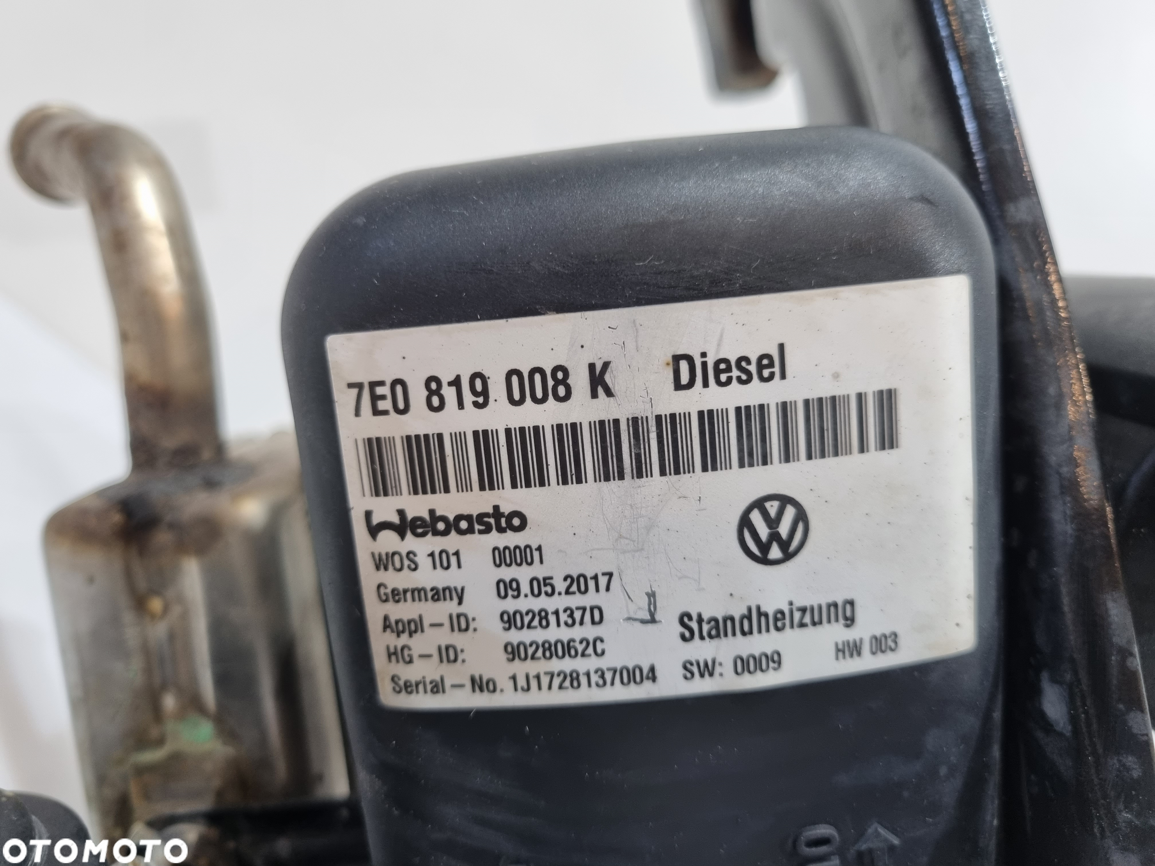 VW T6 WEBASTO OGRZEWANIE POSTOJOWE 7E0819008K - 6