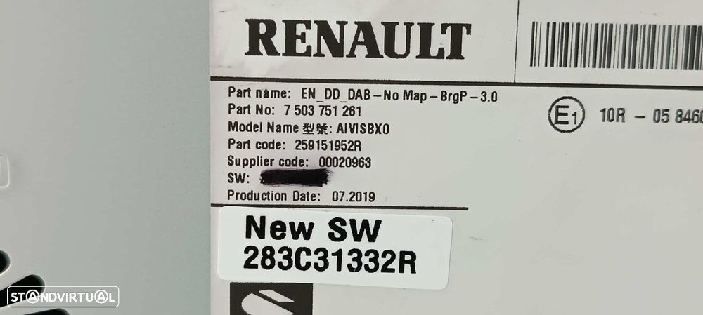 SISTEMA NAVEGAÇÃO GPS RENAULT ZOE - 5