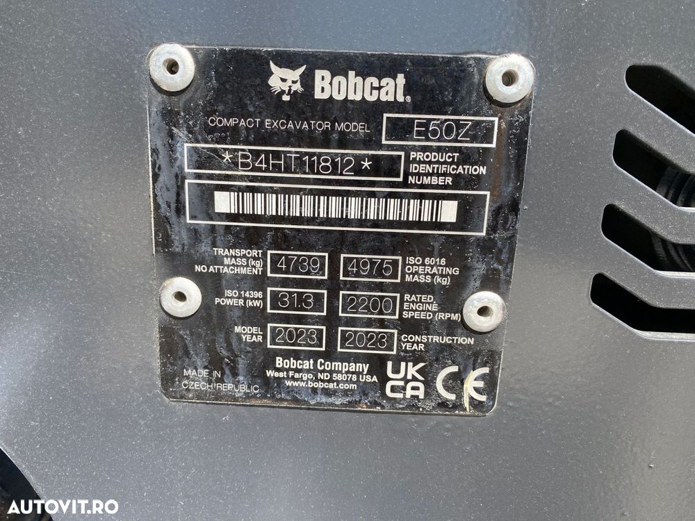 Bobcat E50Z Miniexcavator - 9