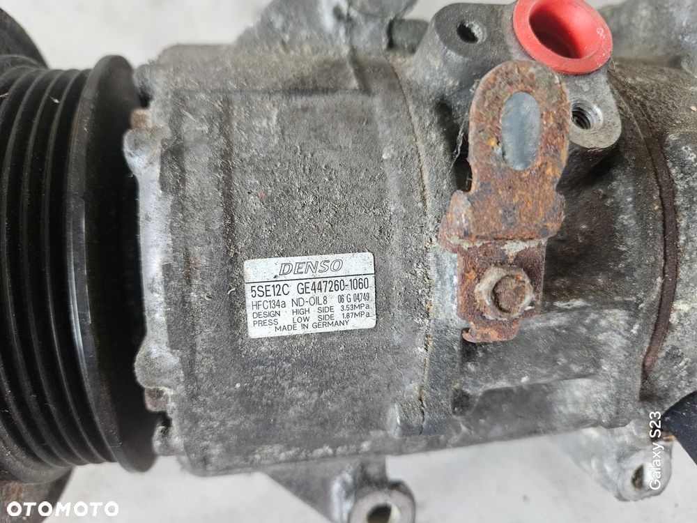 Sprężarka kompresor klimatyzacji Toyota Avensis Verso T25 2,0 D4D 447260-1060 5SE12C - 2