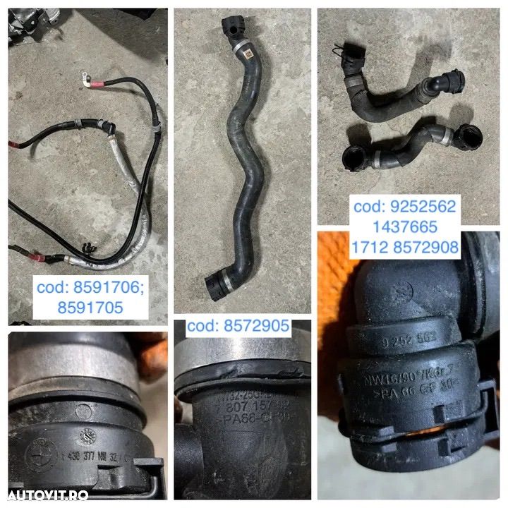 Anexe motor bmw 740XD G11 G12 G14 G15 G16 G30 G31 G32 B57 D30B euro 6 diesel motorina furtun motor combustibil cablaj releu bujii gat admisie buson alimentare ulei senzor contrapresiune evacuare - 2