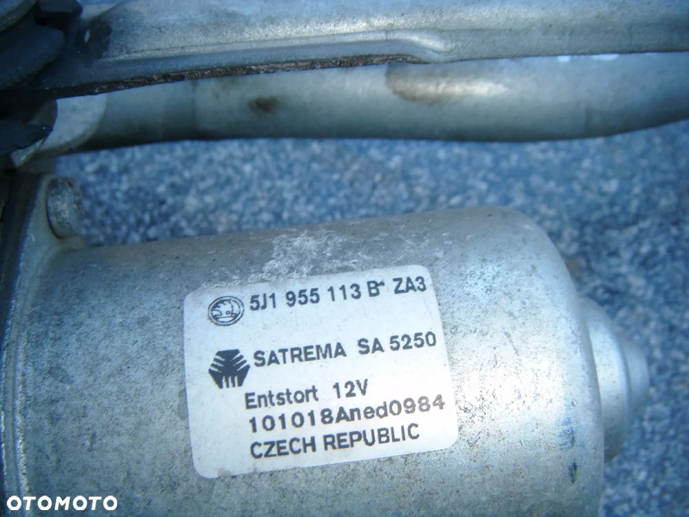 skoda roomster 10r mechanizm wycieraczki przód z silnikiem  5j1955113b - 2