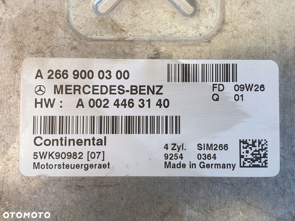 Mercedes W169 1.5 8V STEROWNIK SILNIKA A2669000300 - 5