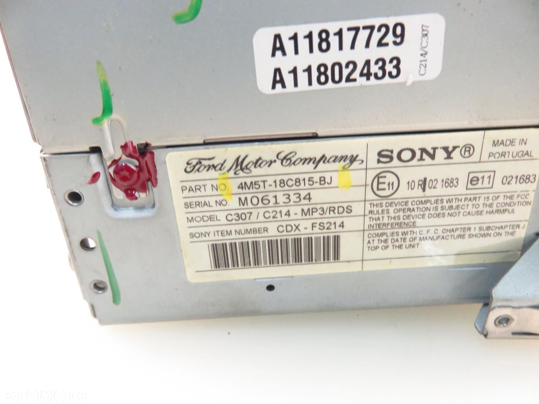 RADIO FORD FOCUS MK2 II 4M5T18C815BJ - 4