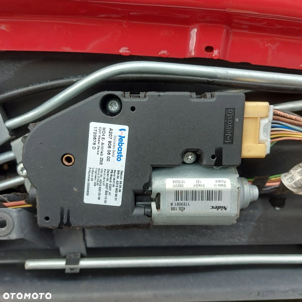 PANORAMADACH DACH KOMPLETNY MERCEDES E W207 COUPE ORYGINAL DEMONTAZ SLUPKI MECHANIZM SILNIK - 14