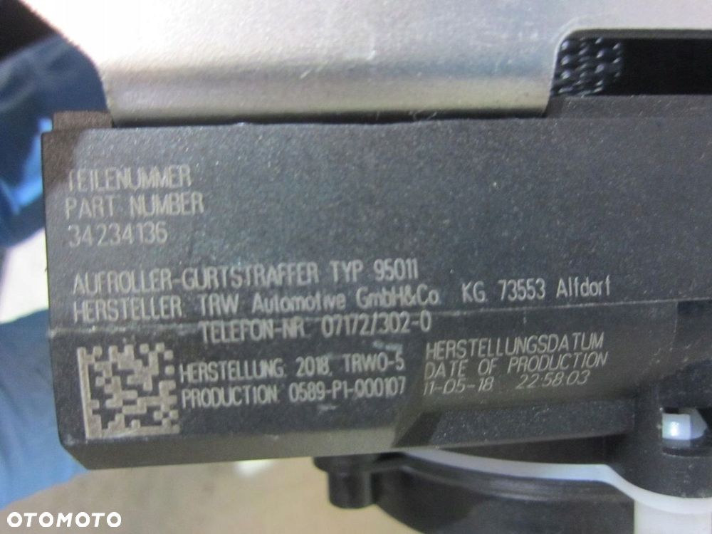 BMW X3 G01 NAPINACZ PAS LEWY PRZÓD PRZEDNI 7469953 72117469953 - 8