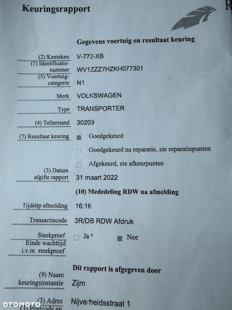 Volkswagen TRANSPORTER LONG  DŁUGI T6 - 25