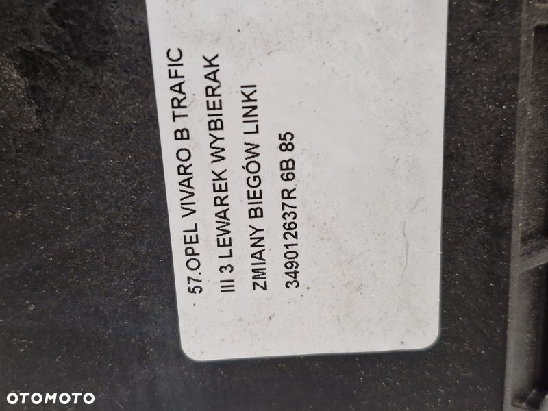 OPEL VIVARO B TRAFIC III 3 LEWAREK WYBIERAK ZMIANY BIEGÓW LINKI 349012637R 6B - 4