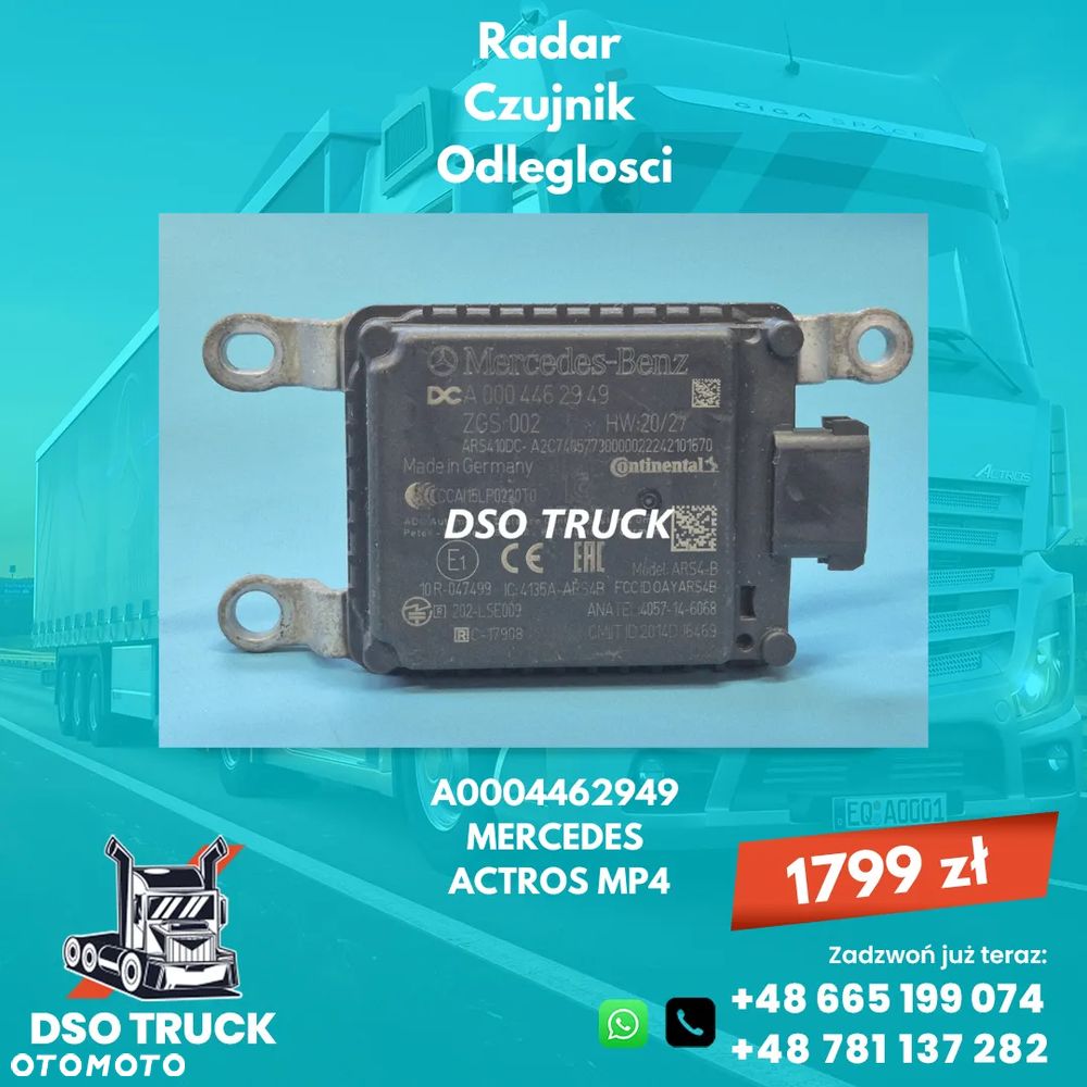 Radar Czujnik Odleglosci MERCEDES ACTROS MP4 A0004462949 - 1