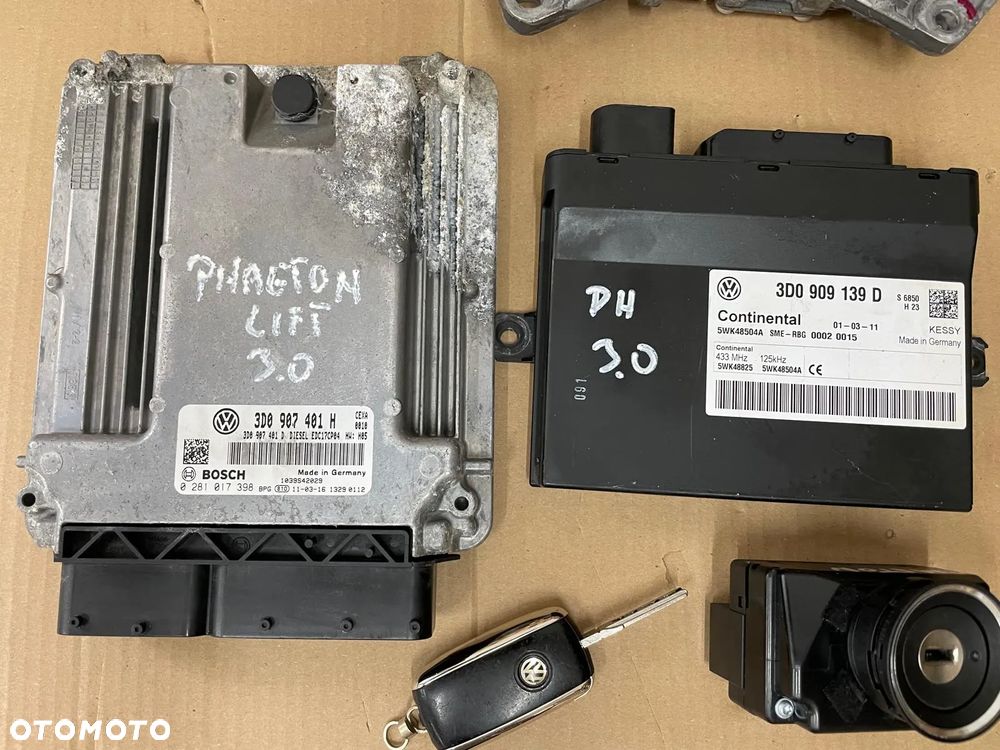 VW PHAETON LIFT 3.0 TDI ZESTAW DO ODPALENIA KESSY 3D0907401H 3D0909139D - 2