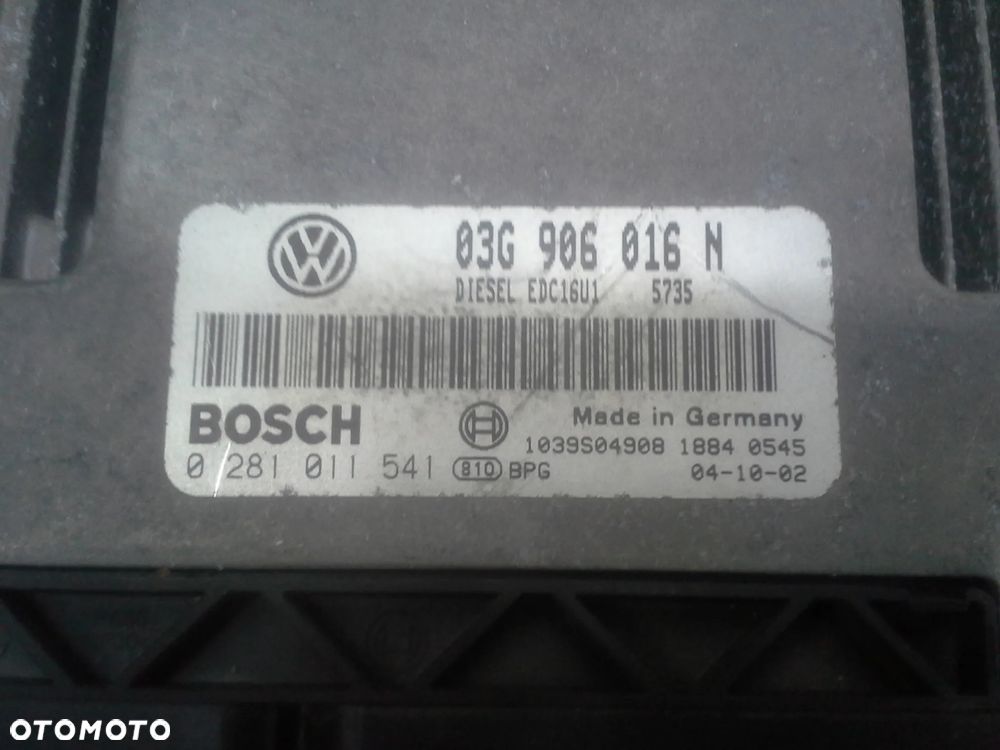 Volkswagen Caddy 2.0 SDi zestaw startowy komplet 03G916016N  0281011541 - 9