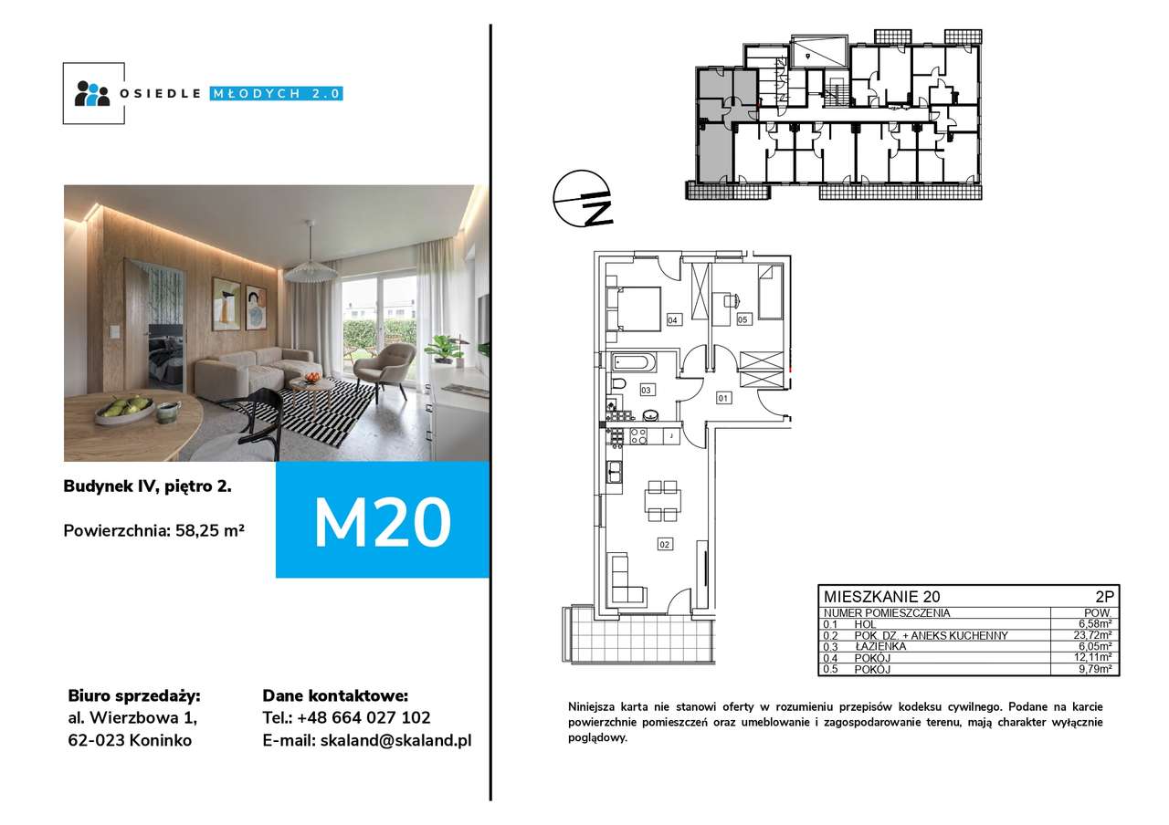 3-pokojowe mieszkanie + balkon - Osiedle Młodych 2.0 - 4 budynek