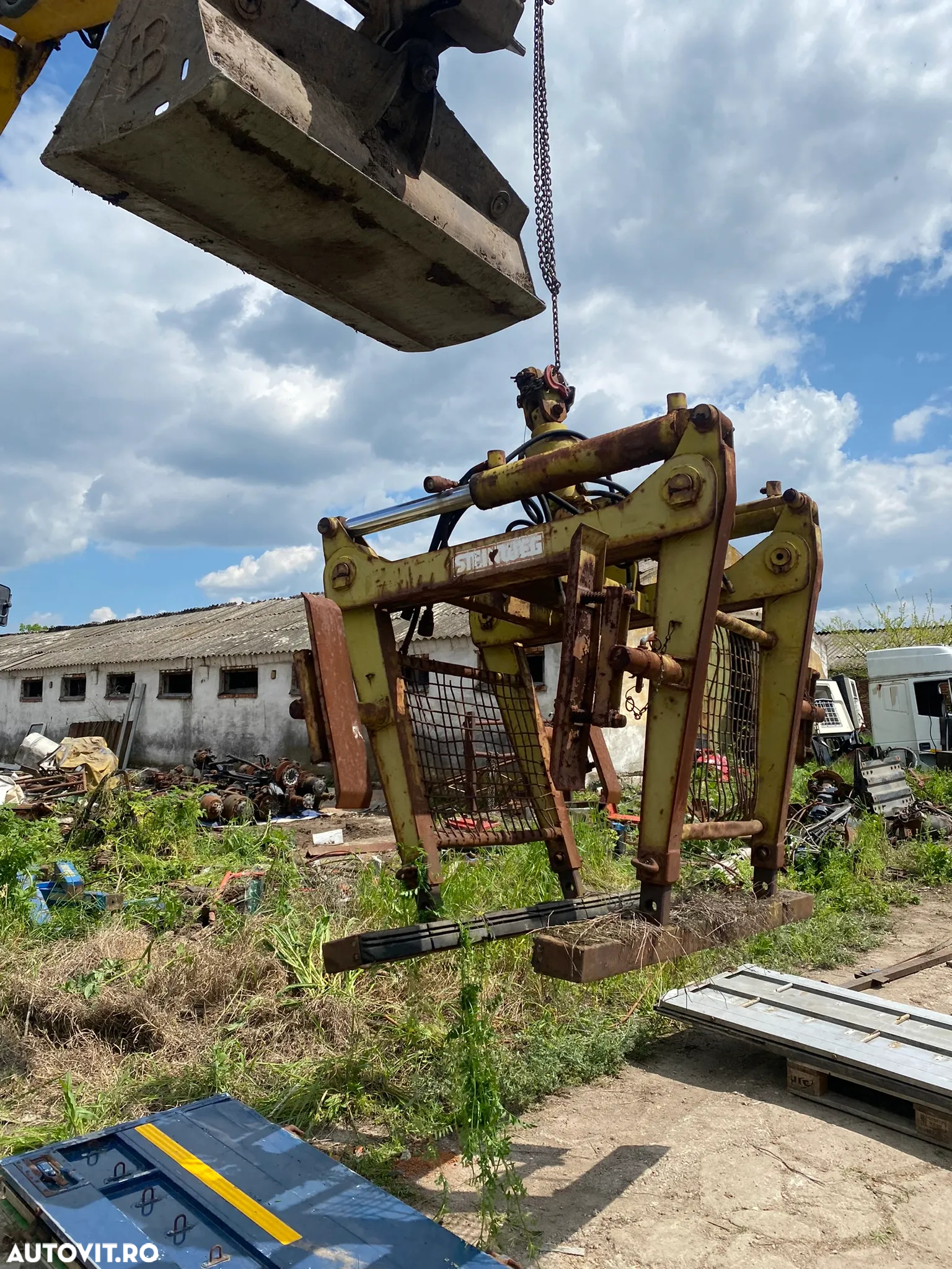 Greifer Steinweg Rotativ cu 2 cilindri pentru Excavator : incarcare lemn / fier / deseuri - 3