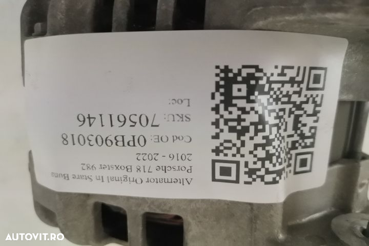 Alternator Original In Stare Buna  Porsche  718 Boxster  982 [2016 - 2 - 7