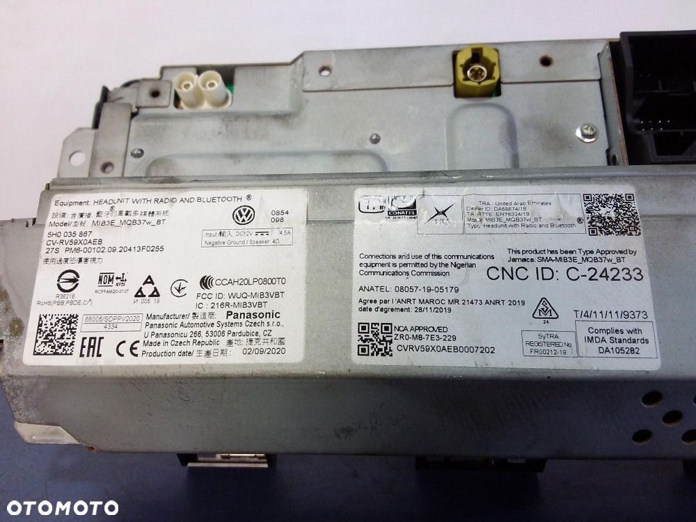 VW GOLF 8 RADIO 5H0035867 - 5