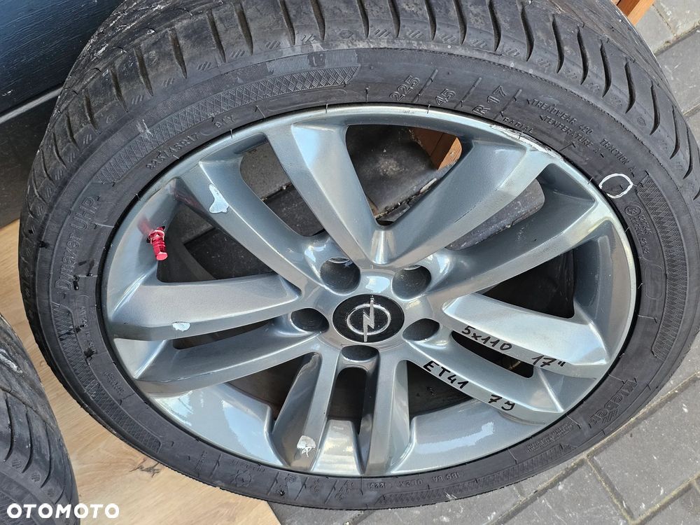 KOŁA FELGI ALUMINIOWE OPONY OPEL VECTRA C ASTRA H ZAFIRA B SIGNUM 17" 5x110 ET41 225/45/17 - 13