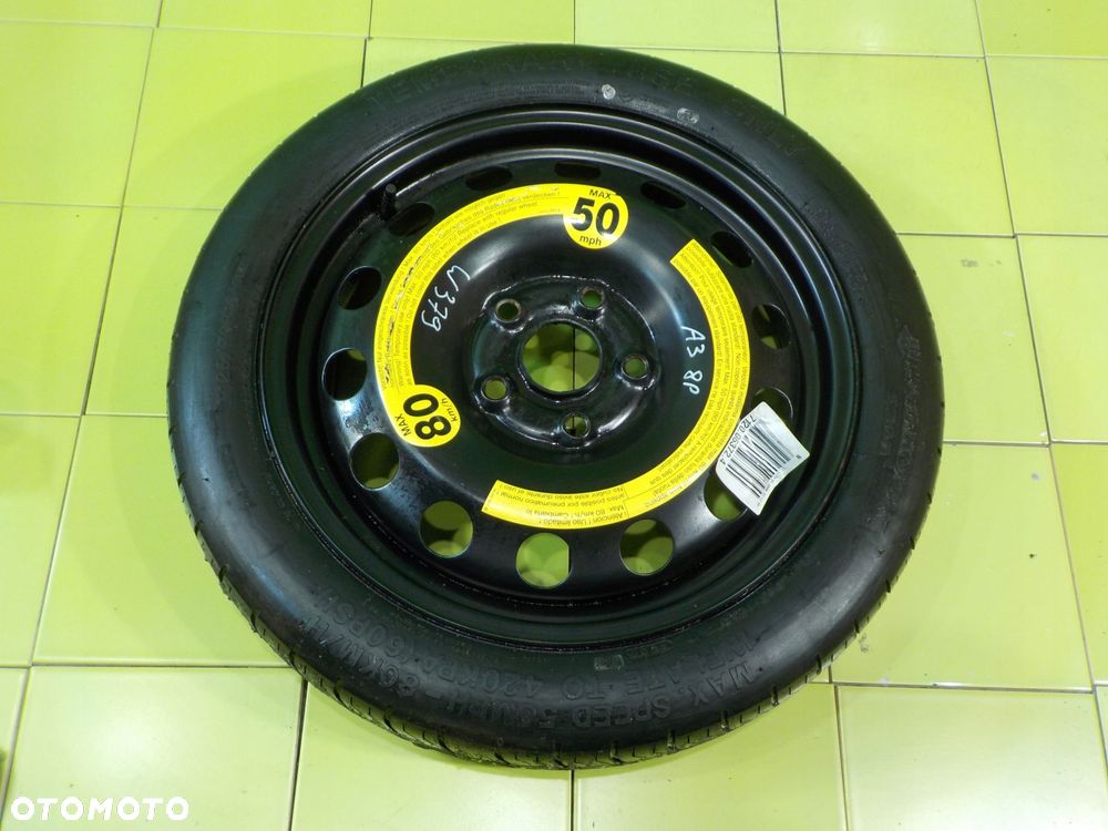 AUDI A3 8P GOLF V GOLF VI kolo dojazdowe 125/70/16 5X112 - 1