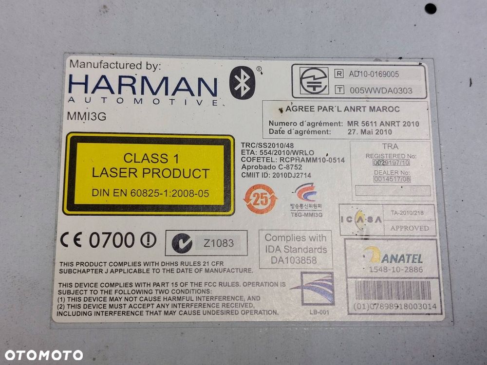 NAPĘD CZYTNIK NAWIGACJI RADIO MMI AUDI A7 4G 4G0035746A 4G0927137AE - 2