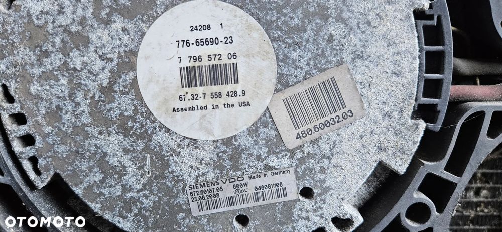 BMW X5 E70 X6 E71 3.0D 3.5D Komplet chłodnic Chłodnice Chłodnica wody klimatyzacji Wentylator 7809321 7586775 7796572 - 13