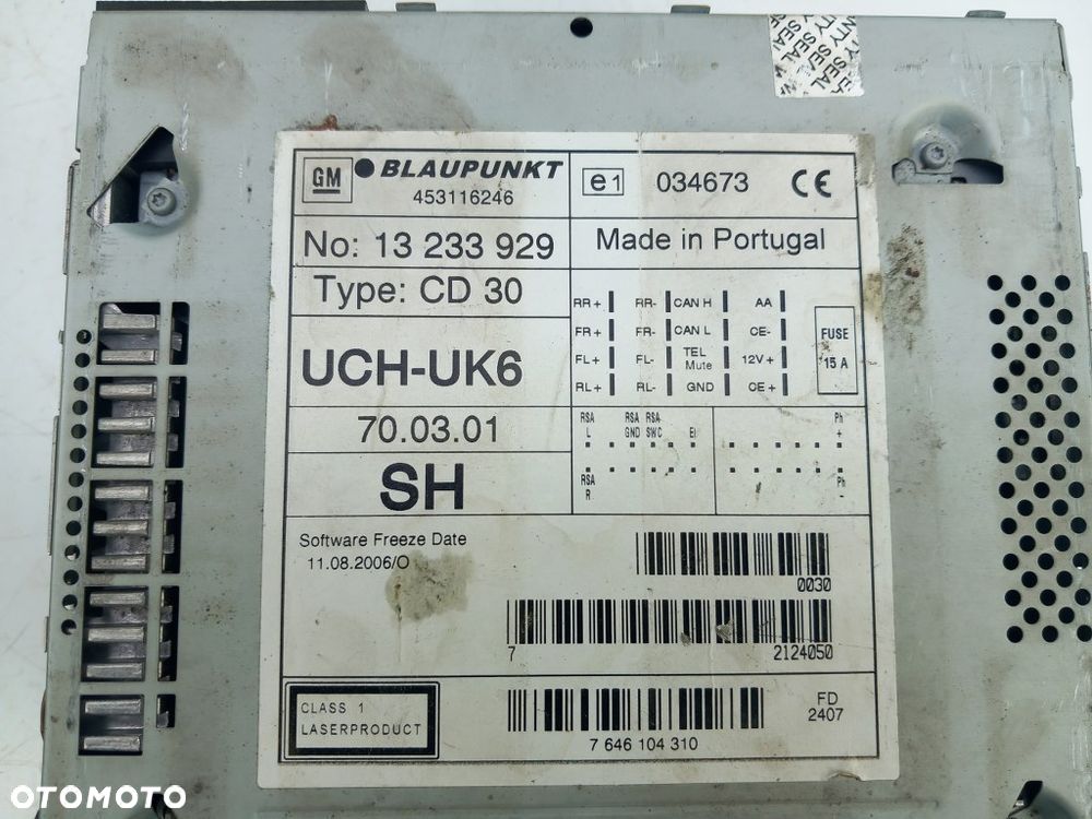 radio cd 30 mp3 13233929 blaupunkt opel vivaro a trafic ii primastar - 5