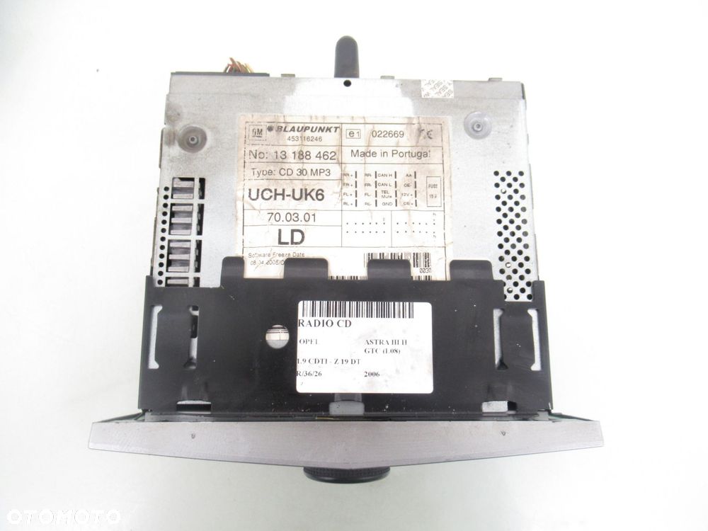 RADIO CD30 OPEL ASTRA III H GTC 453116246 565412796 13208089 - 11