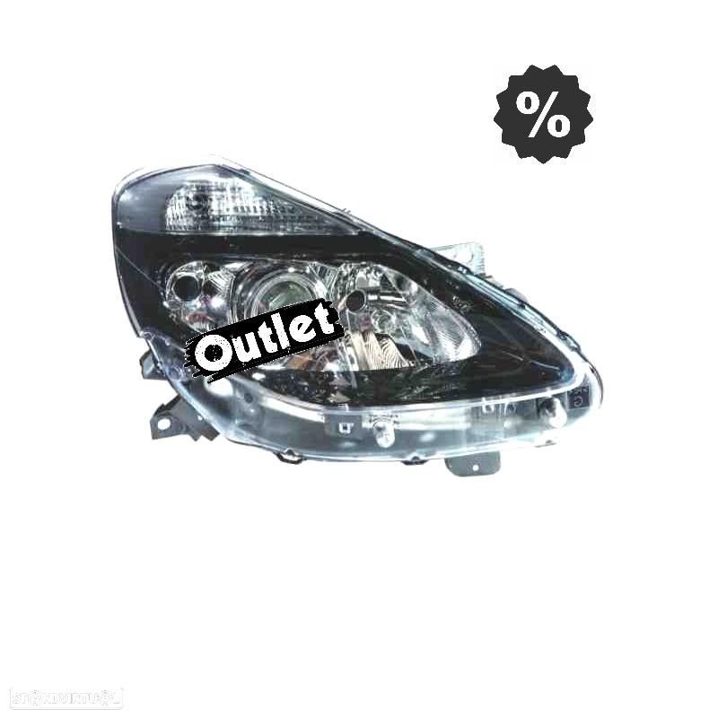 R015666C1 FAROL DIR OPTICAS PARA RENAULT CLIO III COLLECTION 09-12 PRETO - 1